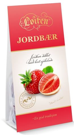 Jordbær i hvit sjokolade